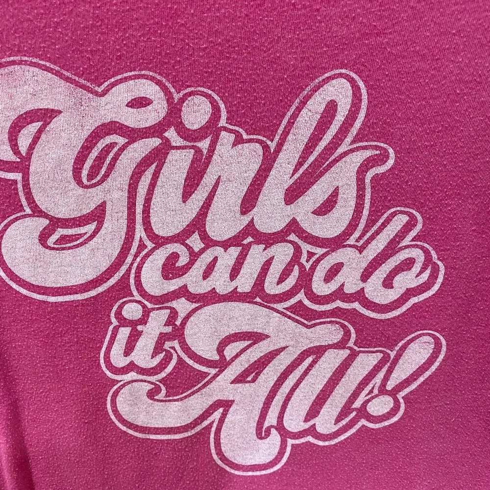 Children's Place  Girls Can Do It All!!! short sleeve pink top sz 10